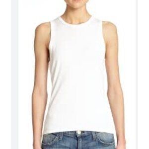 Theory Women's ABELYNN White Tank Top Sleeveless Viscose Size Small